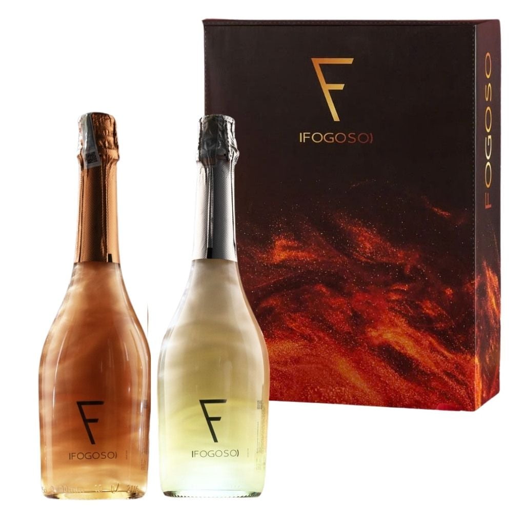 Hộp Quà Rượu Vang Sủi 2 Chai Sparkling Fogoso 750ml