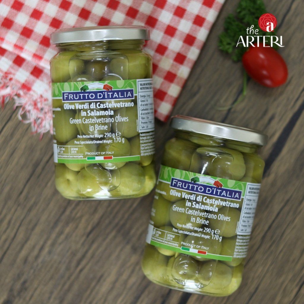 Trái Oliu Xanh Có Hạt Frutto d'Italia Castel Vetrano Olives Madama Oliva 290g/170g