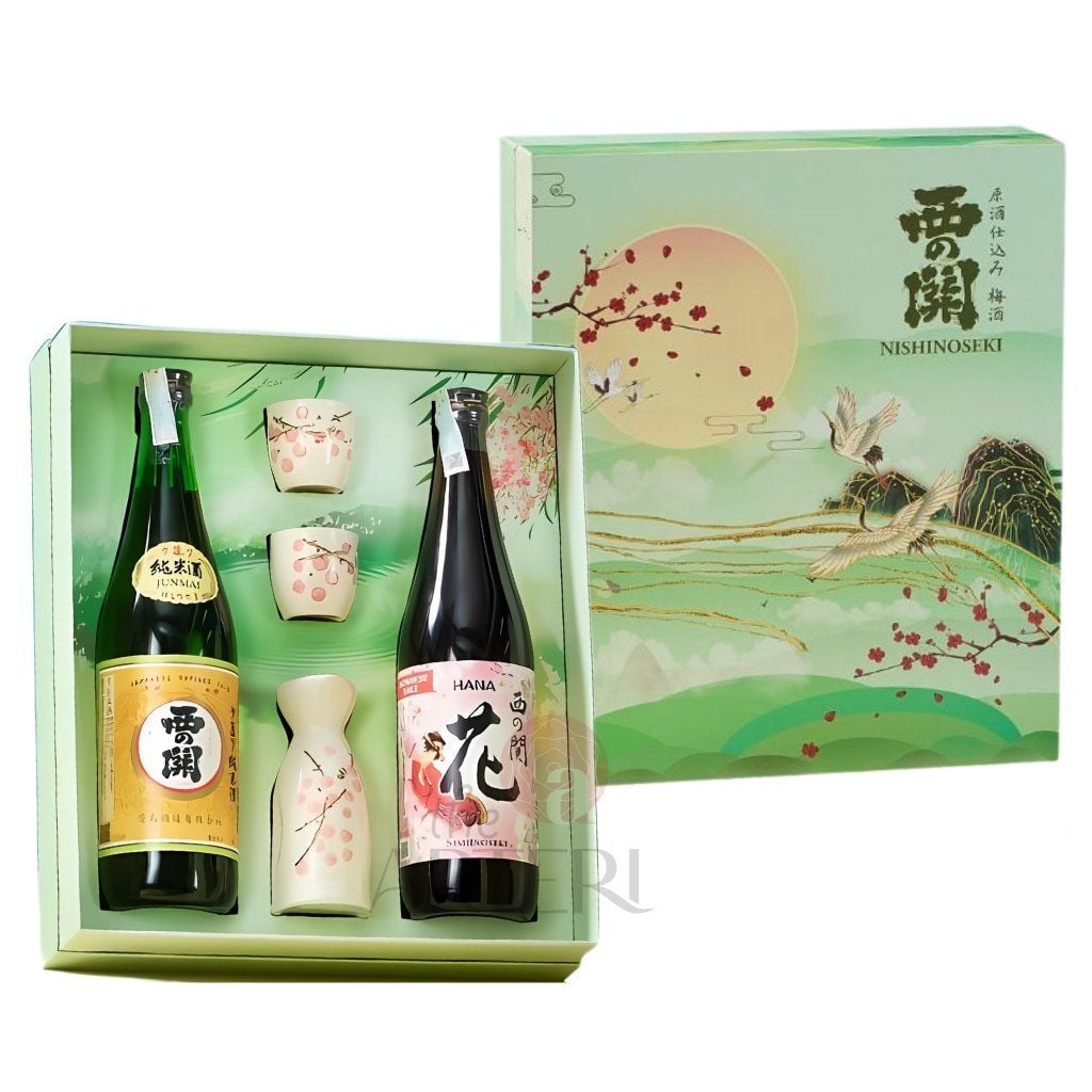Hộp Quà Rượu Sake Nishino Seki Hana 720ml 15% - Nắng Xuân