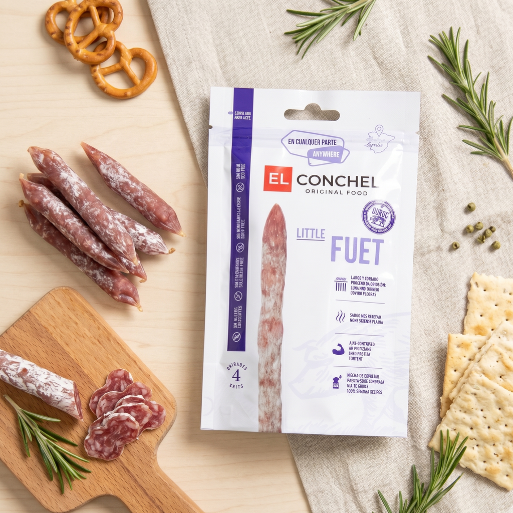 Xúc Xích Khô Little Fuet El Conchel 55g Tây Ban Nha Cao Cấp