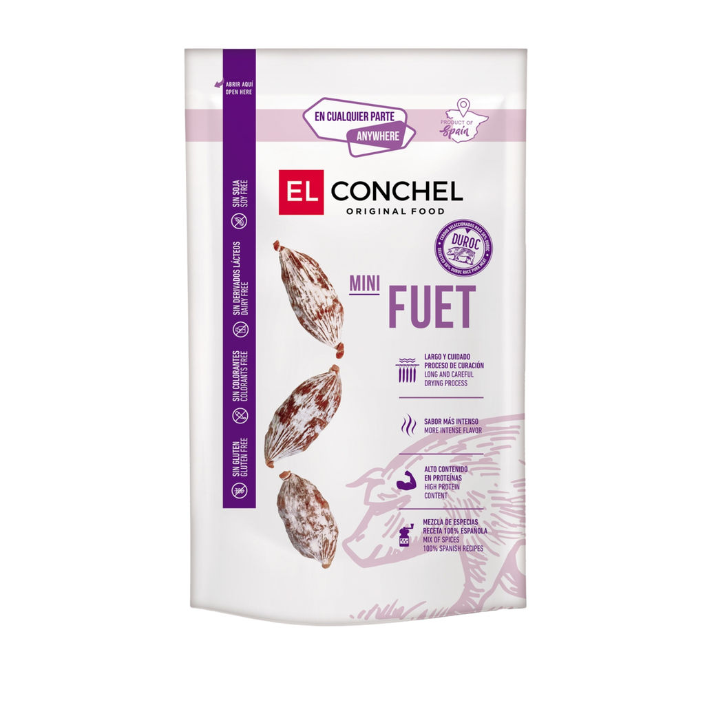 Xúc Xích Khô Mini Fuet El Conchel 55g Tây Ban Nha Cao Cấp