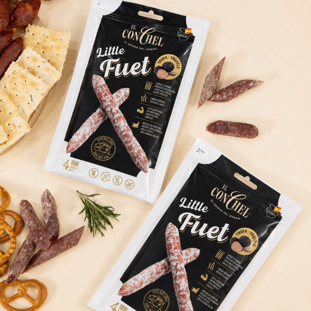 Xúc Xích Khô Little Fuet Truffle El Conchel 55g Tây Ban Nha Cao Cấp