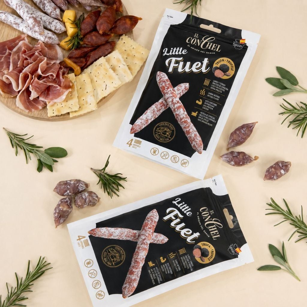 Xúc Xích Khô Little Fuet Truffle El Conchel 55g Tây Ban Nha Cao Cấp