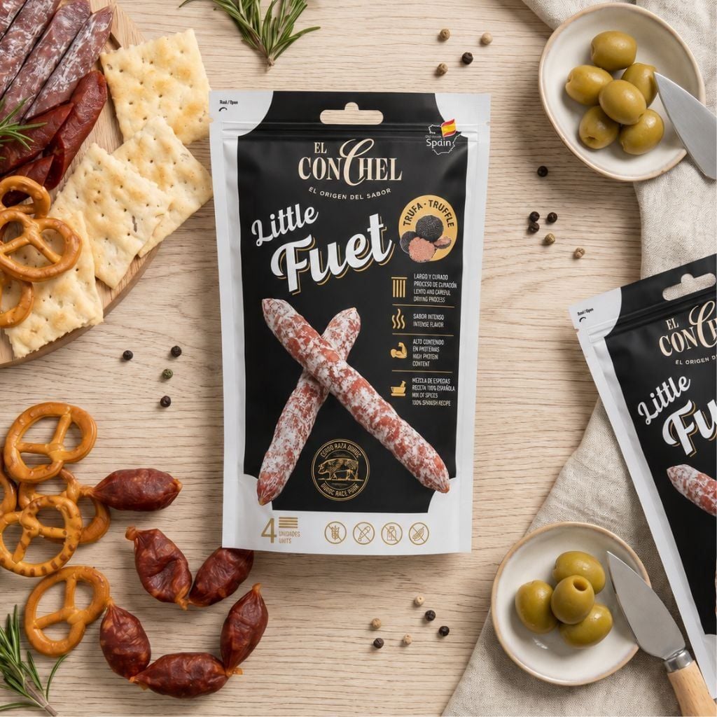 Xúc Xích Khô Little Fuet Truffle El Conchel 55g Tây Ban Nha Cao Cấp