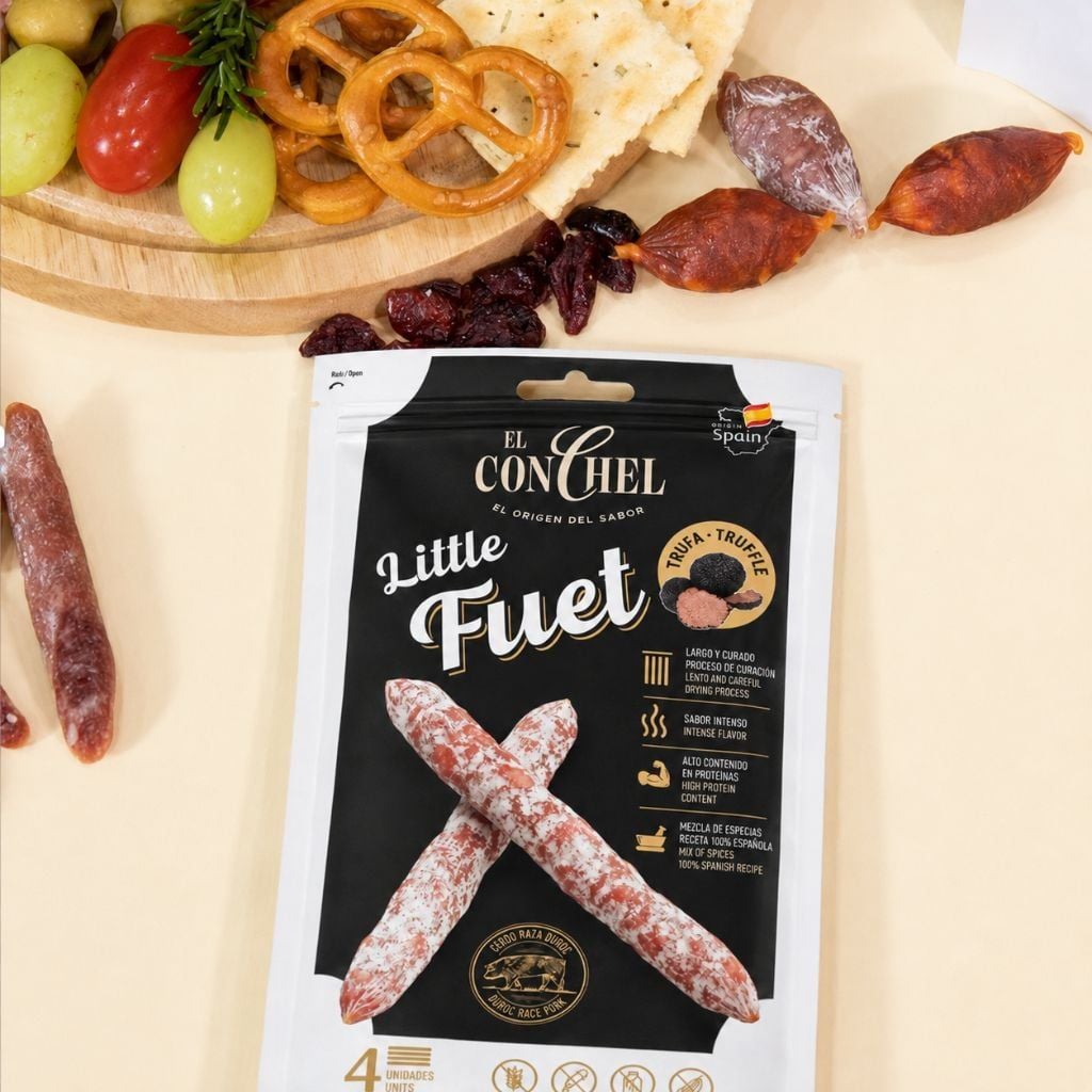 Xúc Xích Khô Little Fuet Truffle El Conchel 55g Tây Ban Nha Cao Cấp