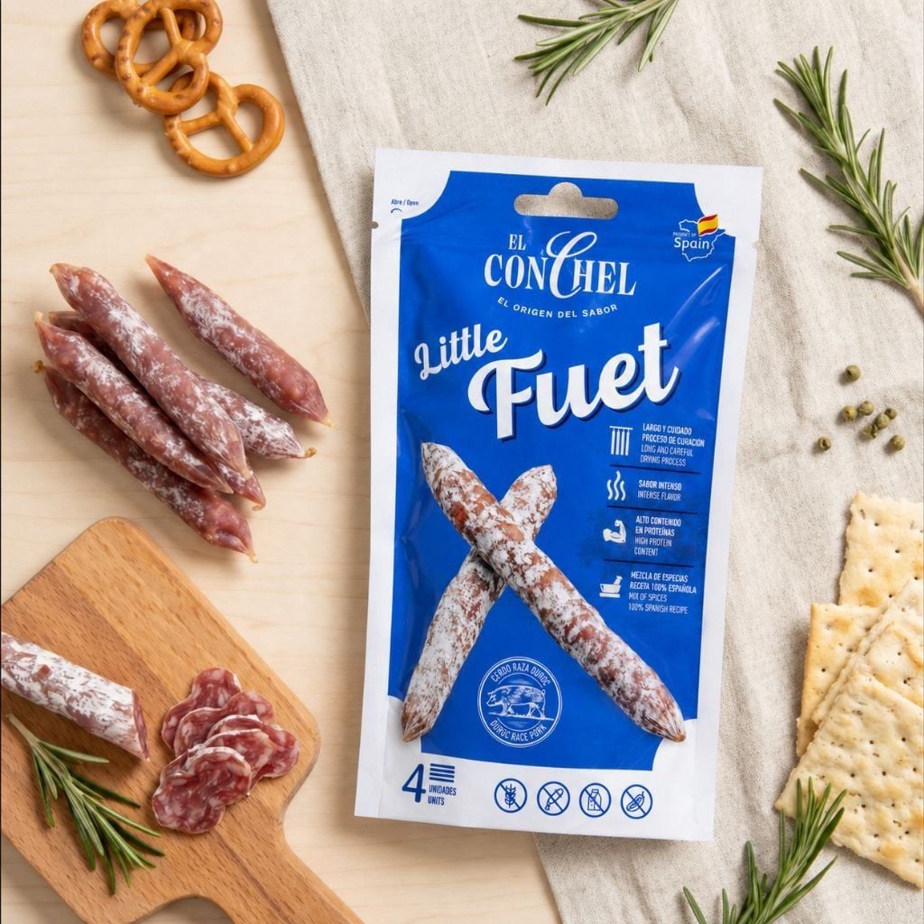 Xúc Xích Khô Little Fuet El Conchel 55g Tây Ban Nha Cao Cấp