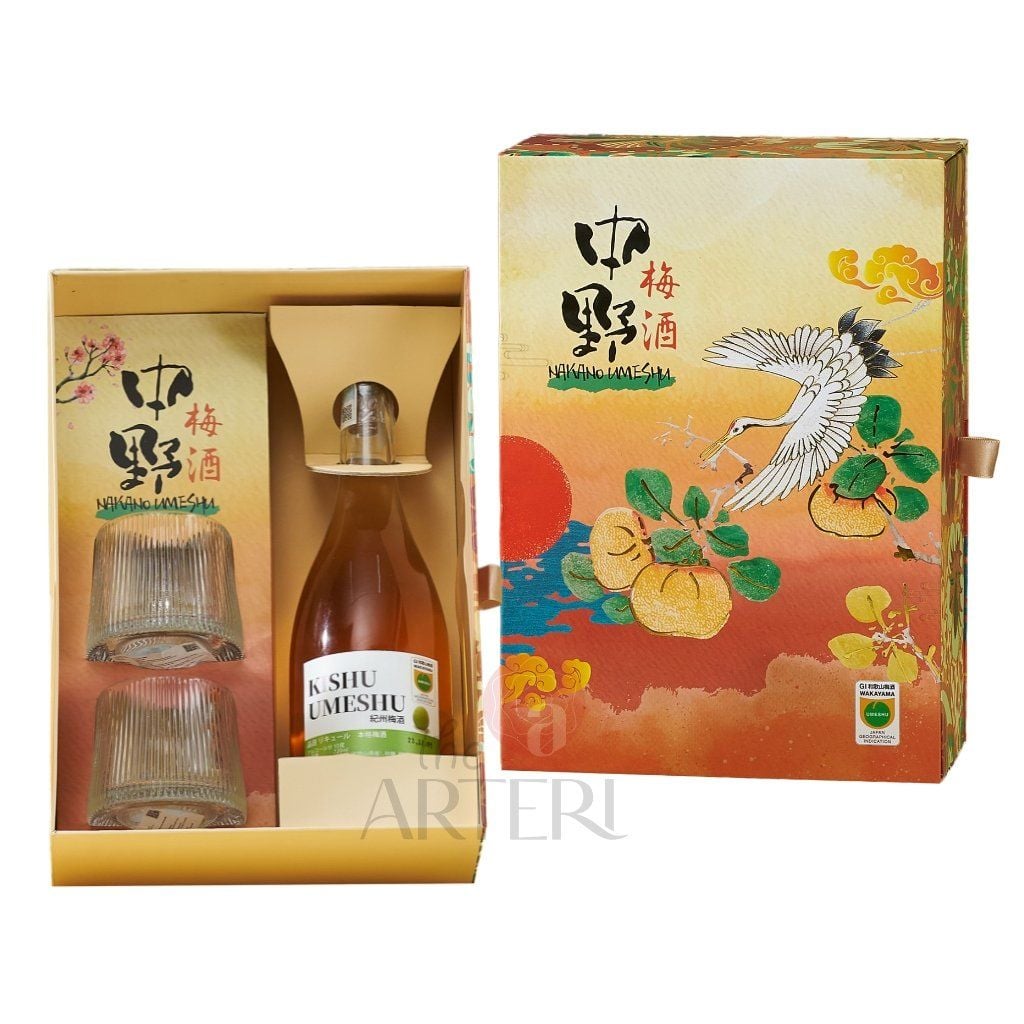 Hộp Quà Rượu Mơ Nhật Bản Nakano Umeshu Vị Truyền Thống Kishu 720ml 12% - Bách Hạc Ngàn Hoa