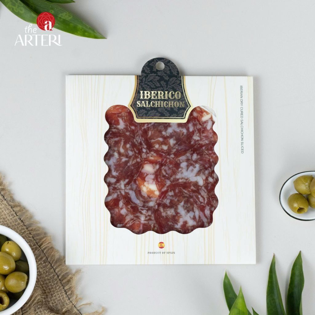 Xúc xích Muối Salami Iberico Cebo Salchichon Gói Cắt Lát 50g Montesano
