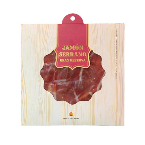 Đùi Sau Heo Trắng Muối Serrano 16 Tháng Gói Cắt Lát 50g/100g