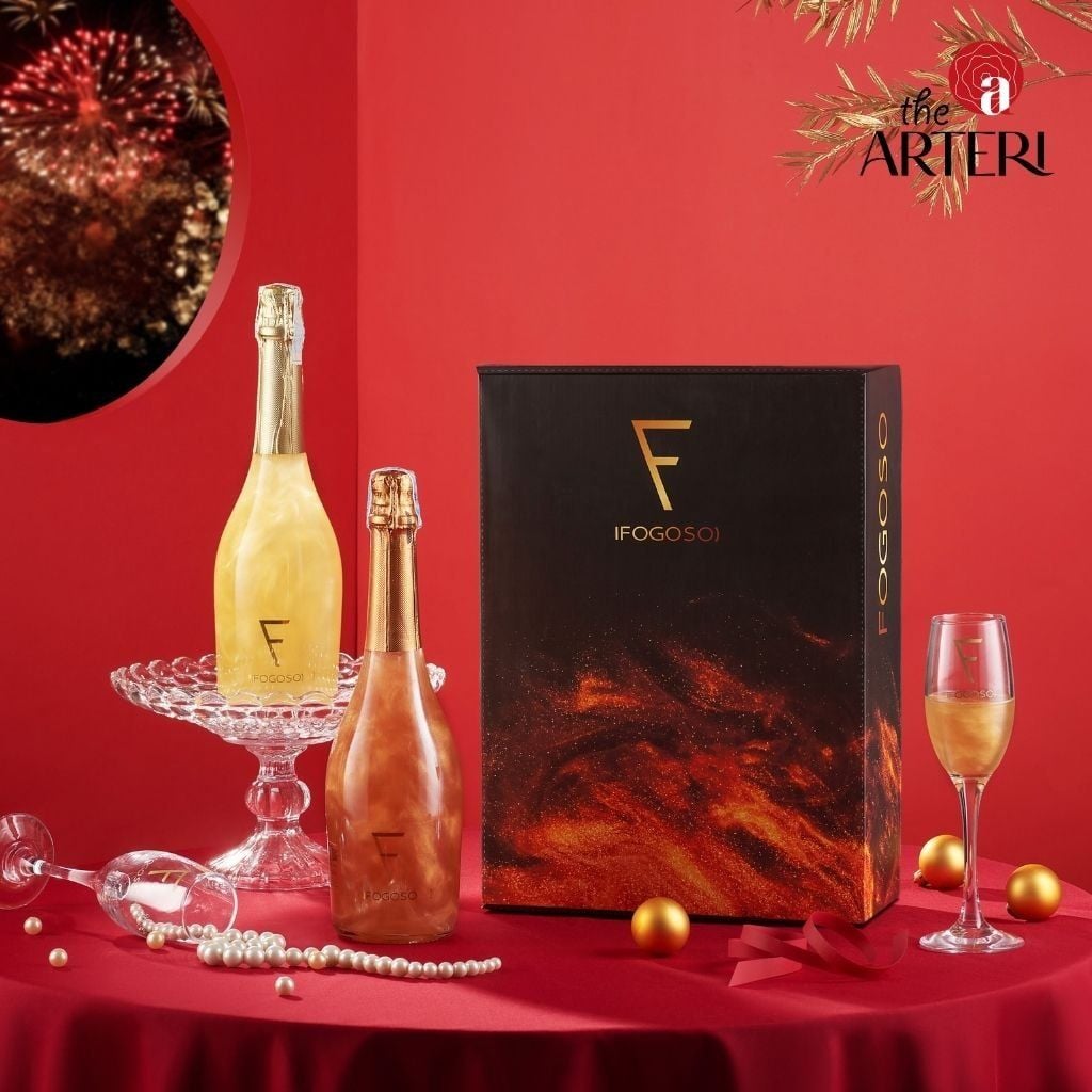 Hộp Quà Rượu Vang Sủi 2 Chai Sparkling Fogoso 750ml