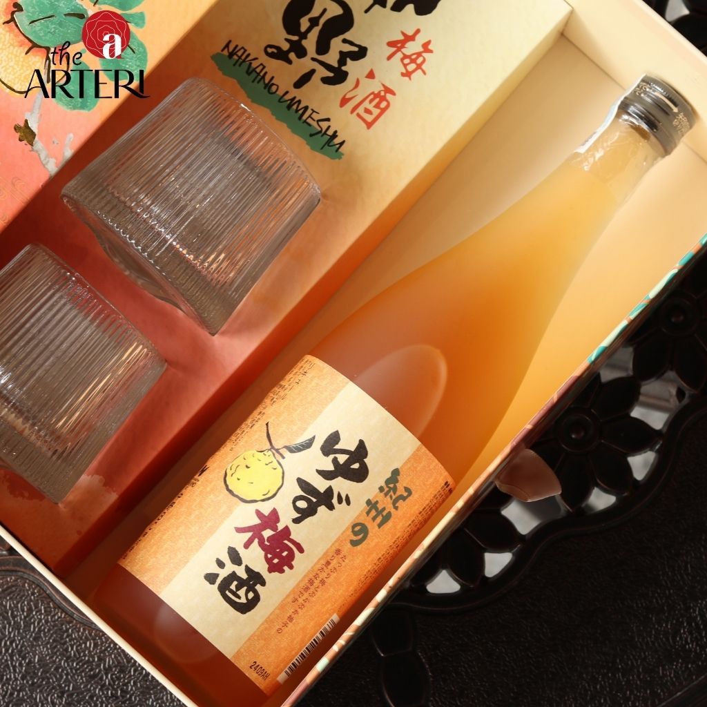 Hộp Quà Rượu Mơ Nhật Bản Nakano Umeshu Yuzu Vị Chanh Nhật 720ml 12% - Bách Hạc Ngàn Hoa