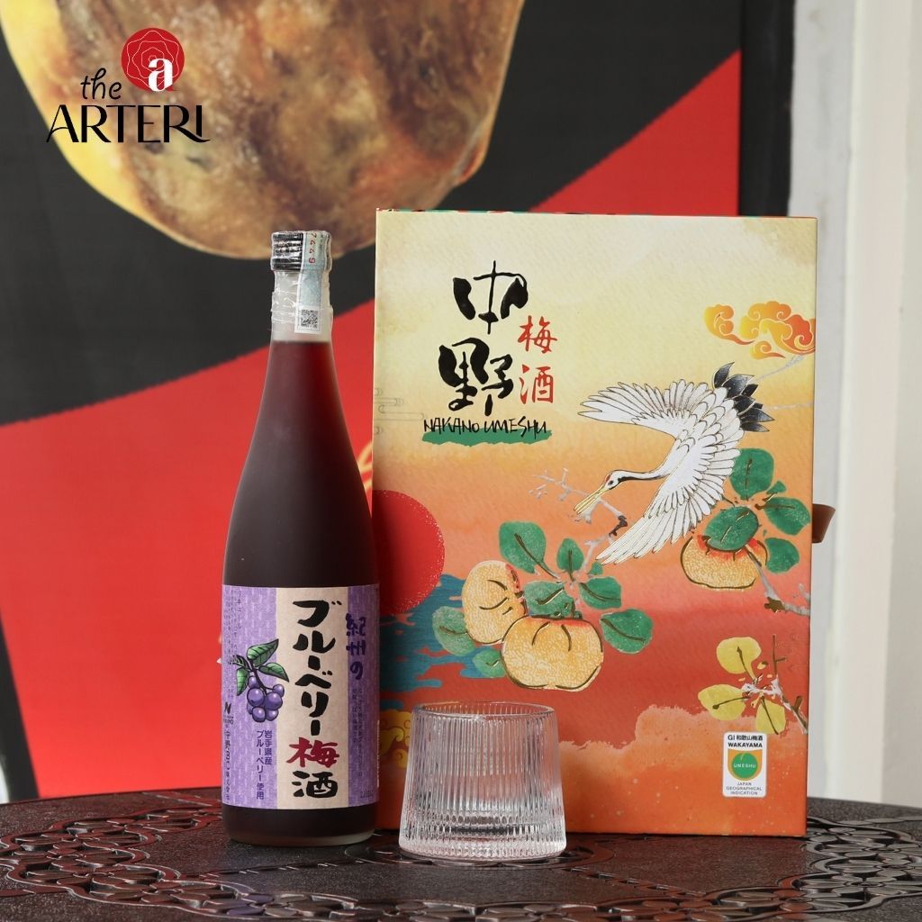 Hộp Quà Rượu Mơ Nhật Bản Nakano Umeshu Blueberry Vị Việt Quất 720ml 12% - Bách Hạc Ngàn Hoa