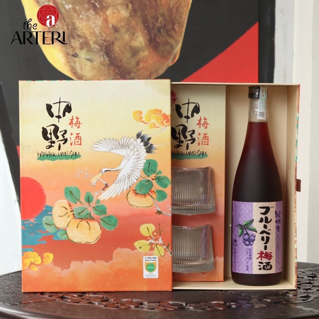 Hộp Quà Rượu Mơ Nhật Bản Nakano Umeshu Blueberry Vị Việt Quất 720ml 12% - Bách Hạc Ngàn Hoa