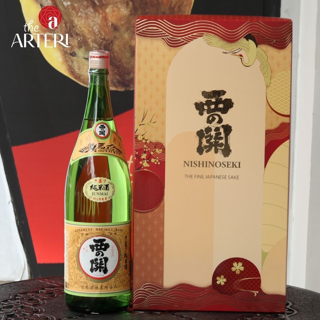 Hộp Quà Rượu Sake Nishino Seki Junmaishu 1800ml 15%
