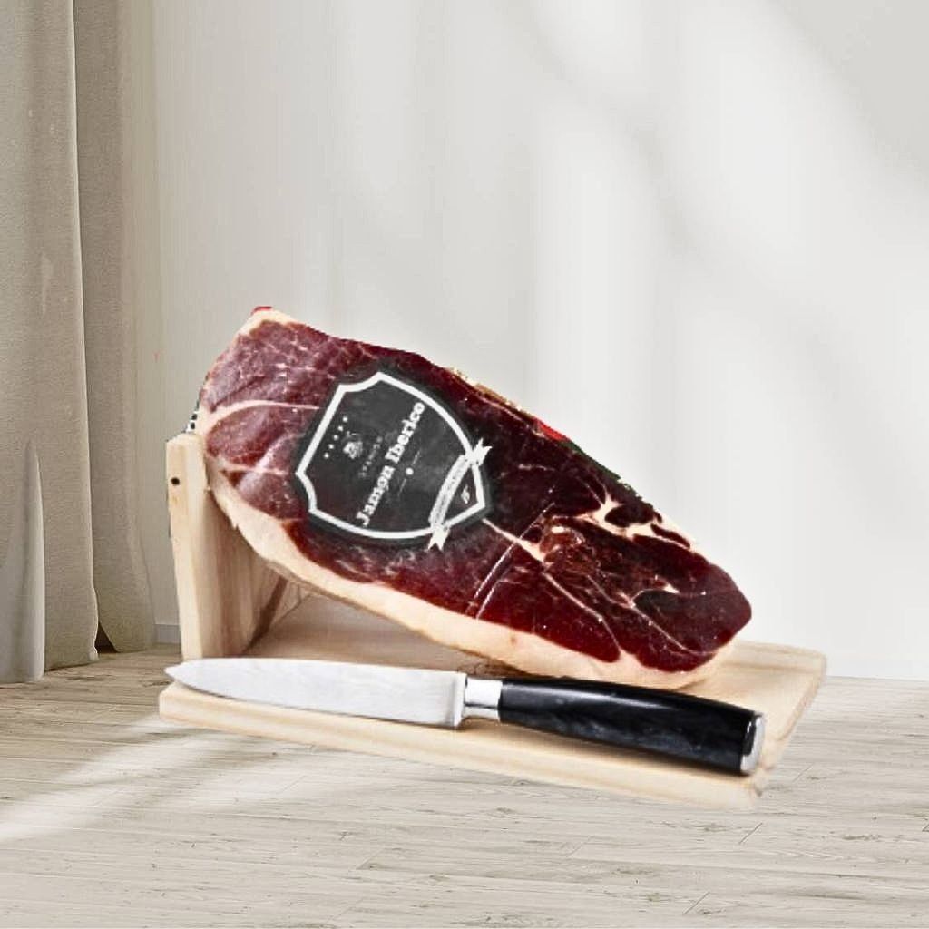 Hộp Quà 1kg Đùi Sau Heo Muối Iberico Bellota Thuần Chủng 100% Không Xương 48 Tháng Montesano