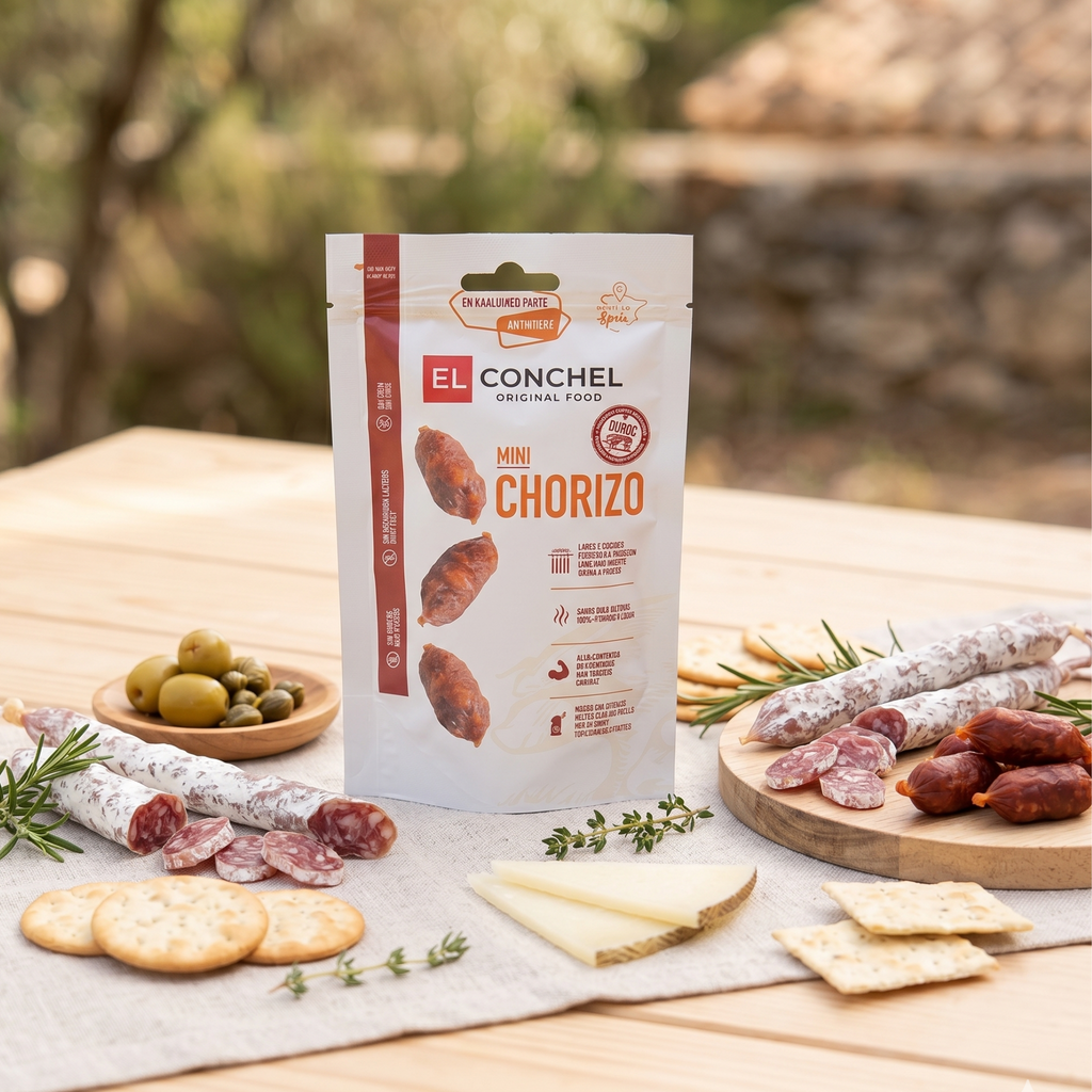 Xúc Xích Khô Mini Chorizo El Conchel 55g Tây Ban Nha Cao Cấp