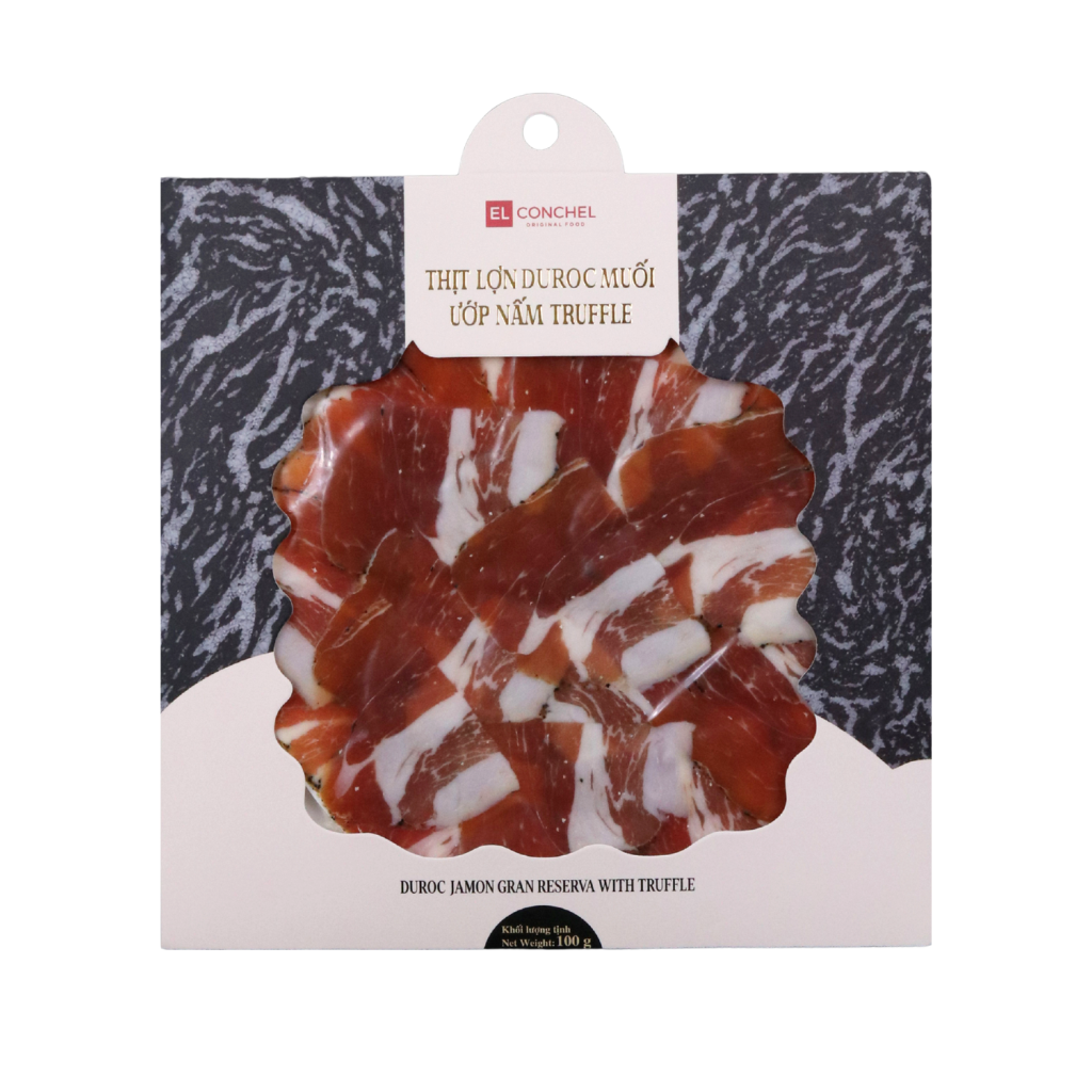 Đùi Heo Muối Duroc Gran Reserva Ướp Nấm Truffle 15 tháng Gói Cắt Lát 100g/50g