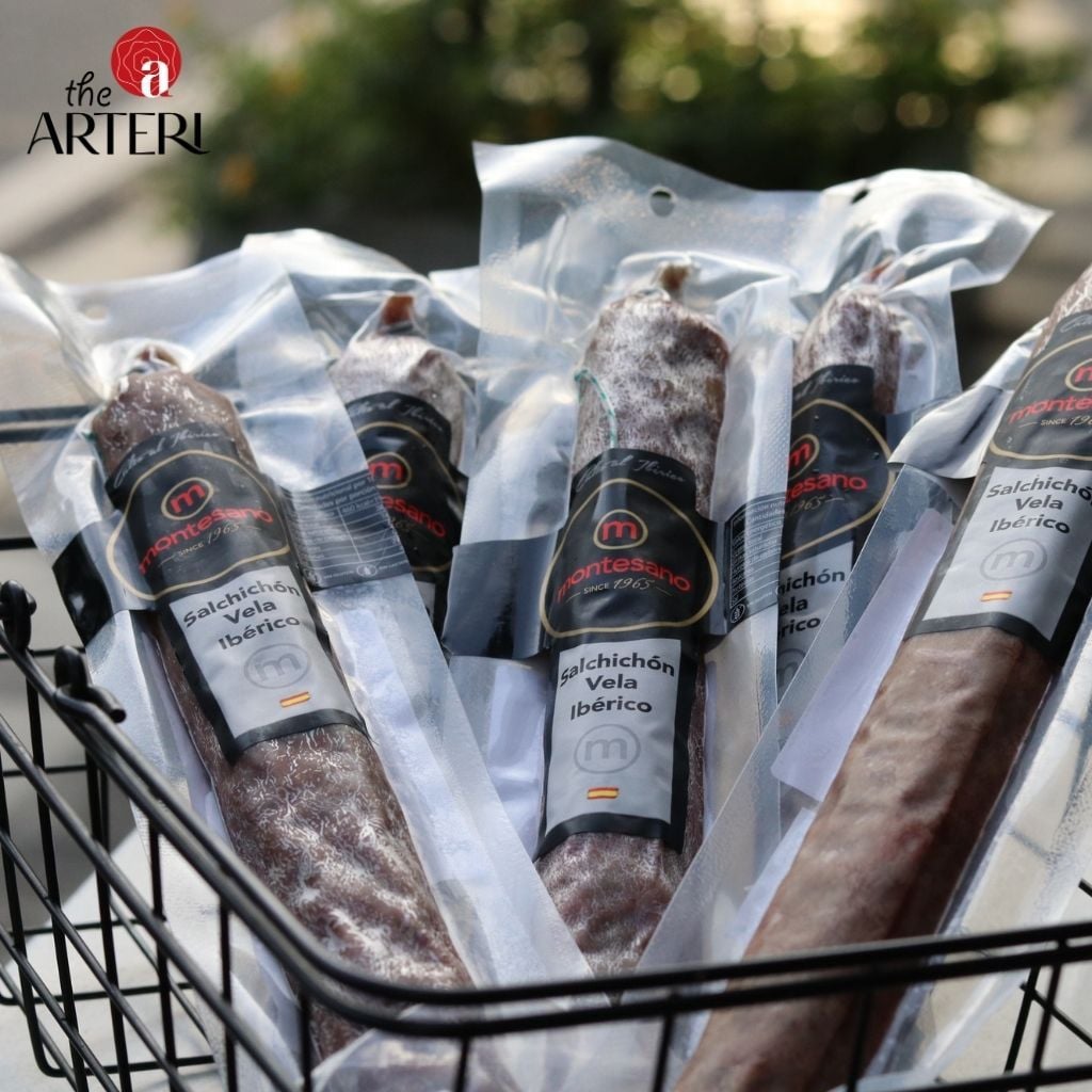 Xúc Xích Iberico Cebo - Salchichon Muối Nguyên Cây (275g) Montesano