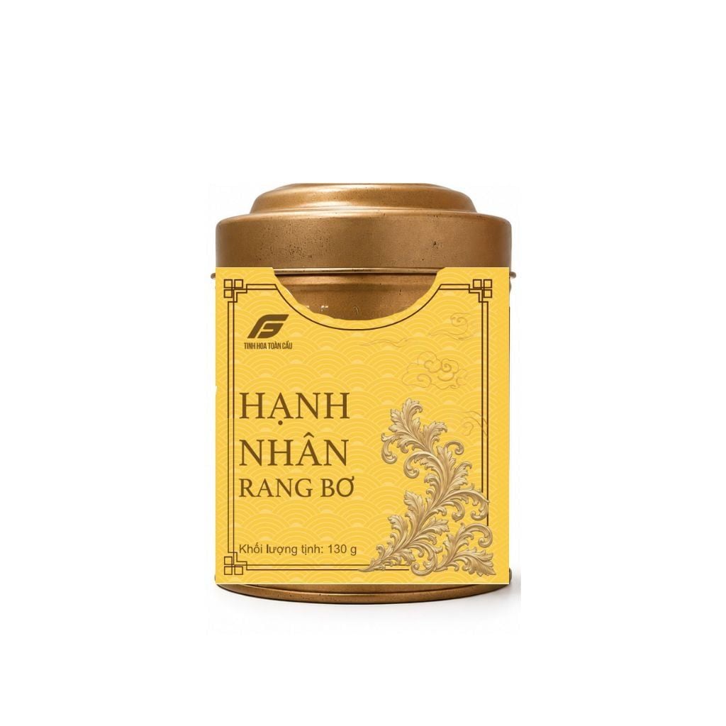 Hạnh Nhân Rang Bơ 130g Hộp Thiếc