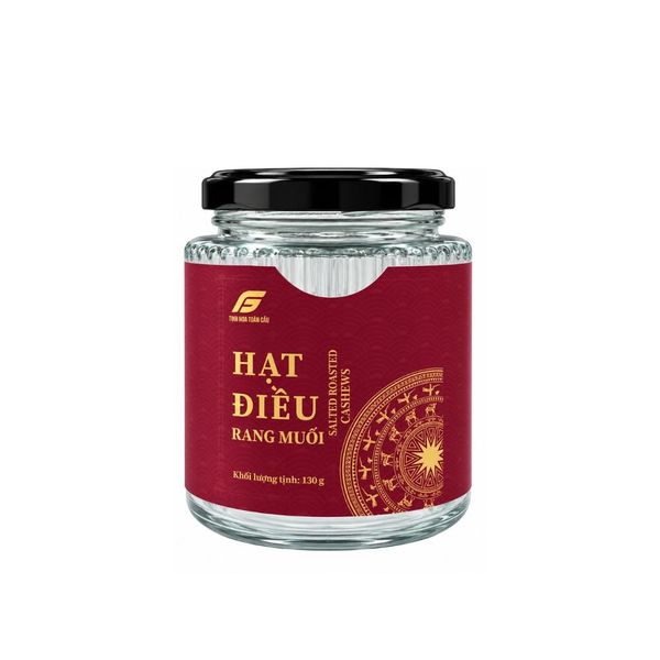 Hạt Điều Rang Muối 130g Hũ Thủy Tinh