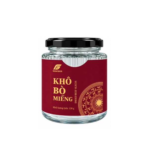 Khô Bò Miếng 120g Hũ Thủy Tinh