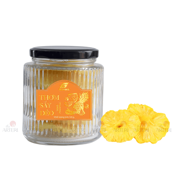 Thơm Sấy Dẻo 120g Hũ Thủy Tinh