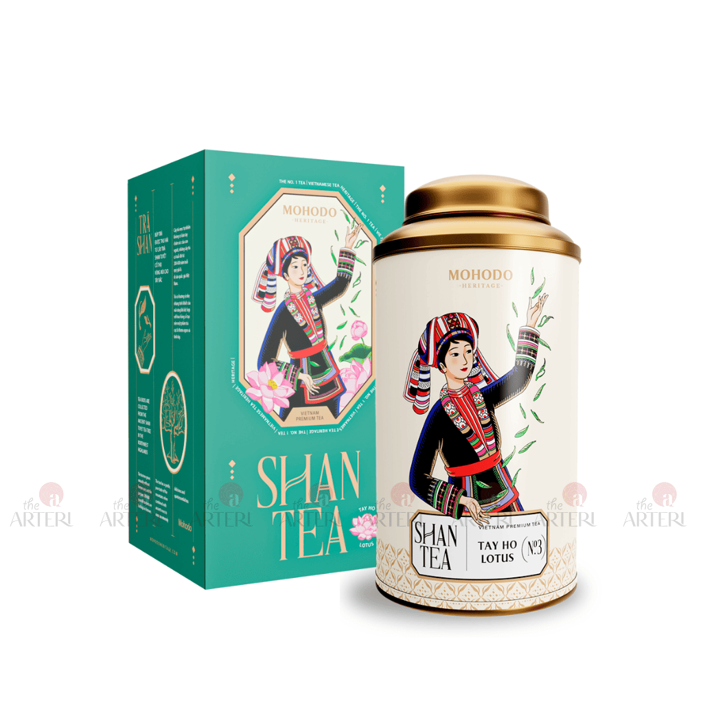 Trà Shan Ướp Sen Tây Hồ 80g Hộp Thiếc