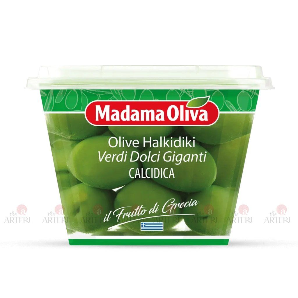 Trái Oliu Xanh Ngâm Nước Muối Hạt To Halkidiki Madama Olivia 250g