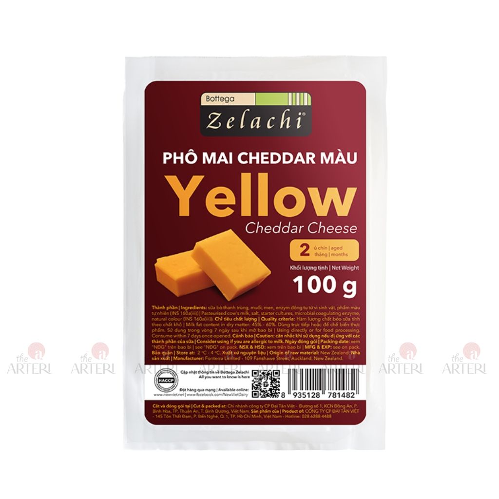Phô Mai Cheddar Màu Bottega Zelachi 100g