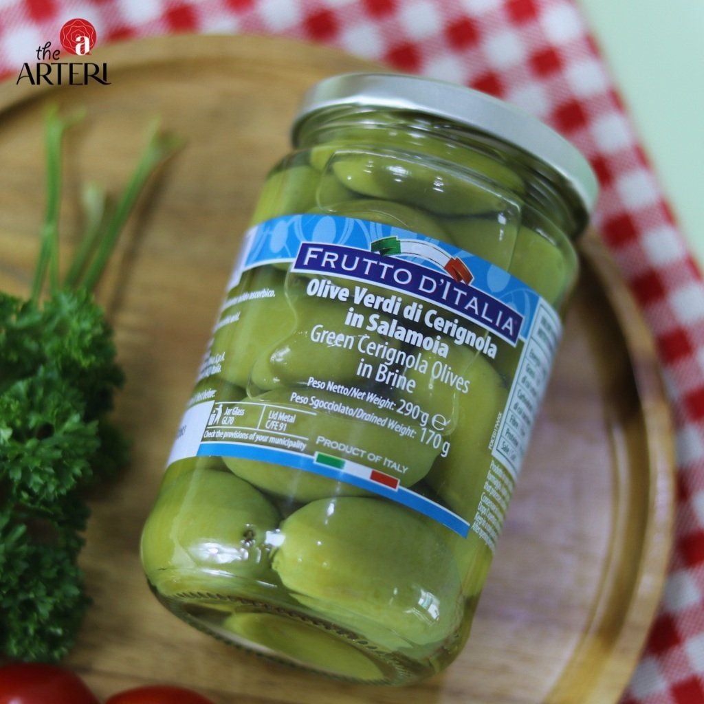 Trái Oliu Xanh Có Hạt Frutto d'Italia Green Cerignola Olives Madama Olivia 290g/170g