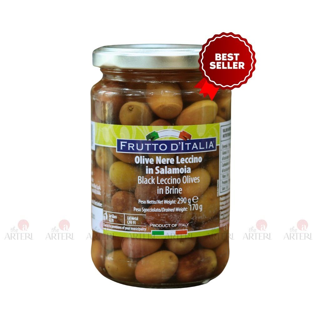 Trái Oliu Đen Có Hạt Frutto d'Italia Black Leccino Olives Madama Olivia 290g/170g