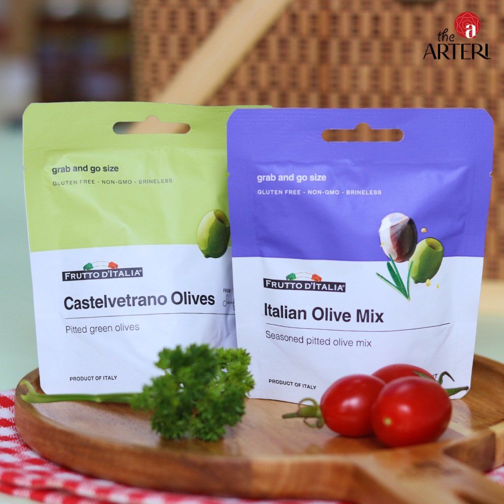 Trái Oliu Tách Hạt Hỗn Hợp Có Gia Vị Madama Oliva 30g Doypack dạng túi tiện lợi