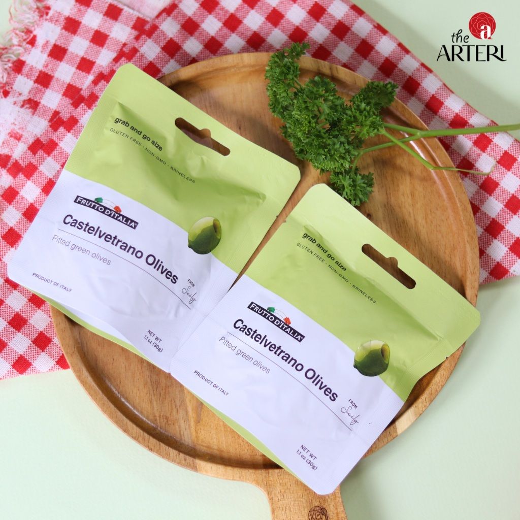 Trái Oliu Xanh Tách Hạt CastelVetrano Olives Madama Oliva 30g Doypack dạng túi tiện lợi