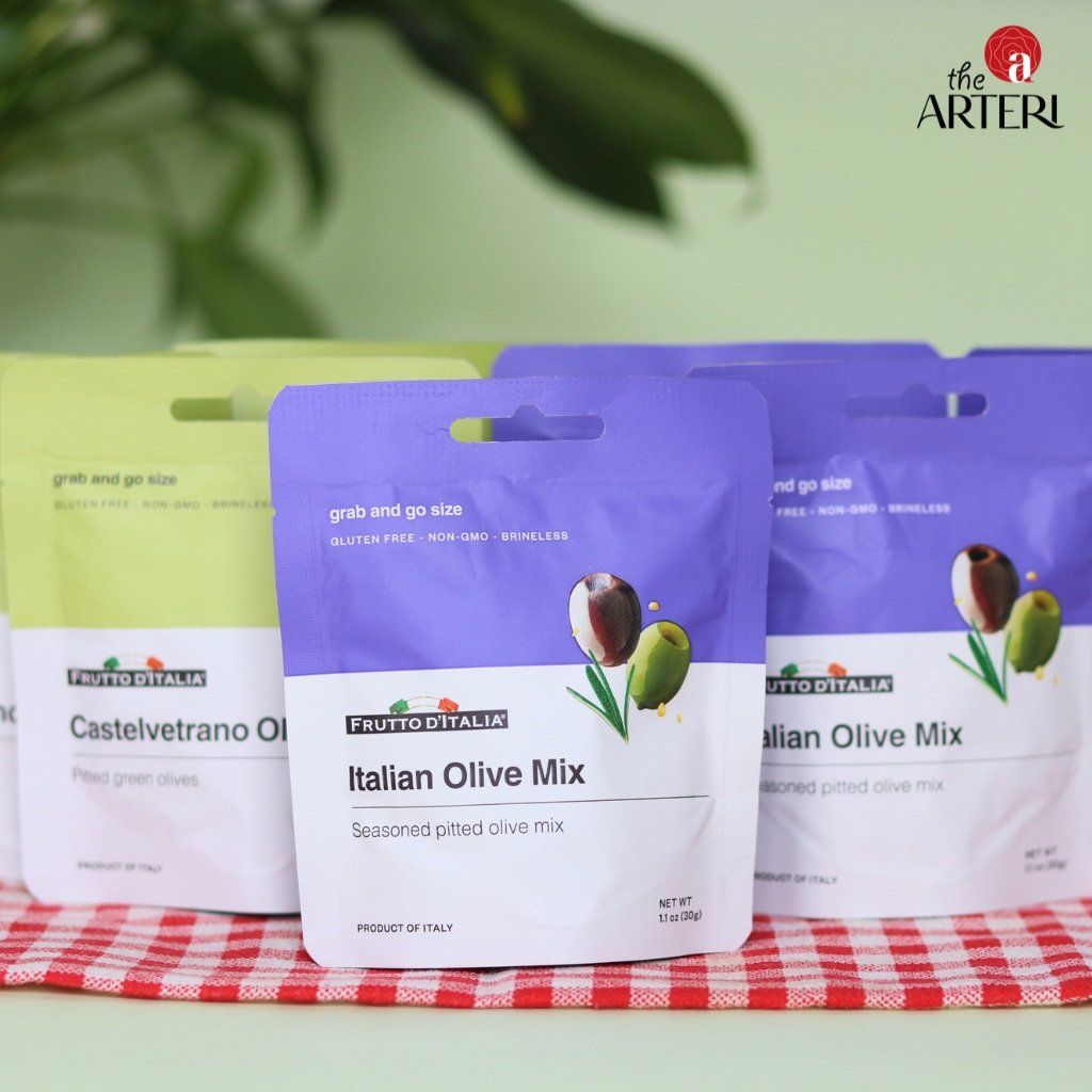 Trái Oliu Tách Hạt Hỗn Hợp Có Gia Vị Madama Oliva 30g Doypack dạng túi tiện lợi