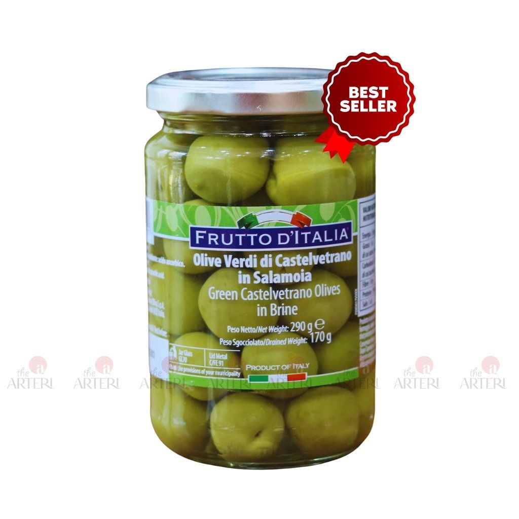 Trái Oliu Xanh Có Hạt Frutto d'Italia Castel Vetrano Olives Madama Oliva 290g/170g