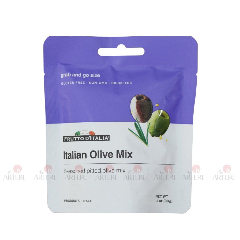 Trái Oliu Tách Hạt Hỗn Hợp Có Gia Vị Madama Oliva 30g Doypack dạng túi tiện lợi