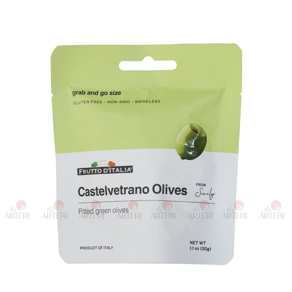 Trái Oliu Xanh Tách Hạt CastelVetrano Olives Madama Oliva 30g Doypack dạng túi tiện lợi