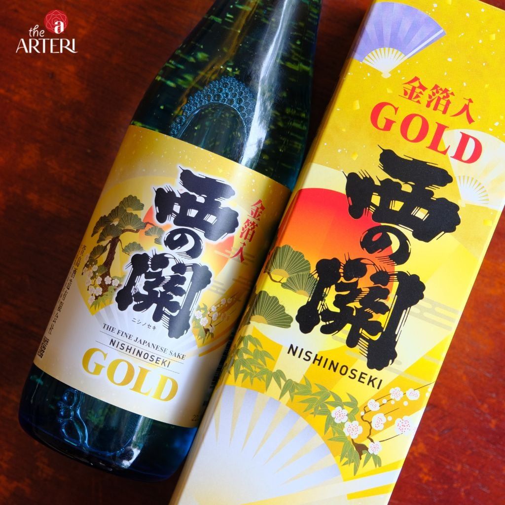 Rượu Sake Nishinoseki Gold Leaf Lá Vàng (15%) 720ml