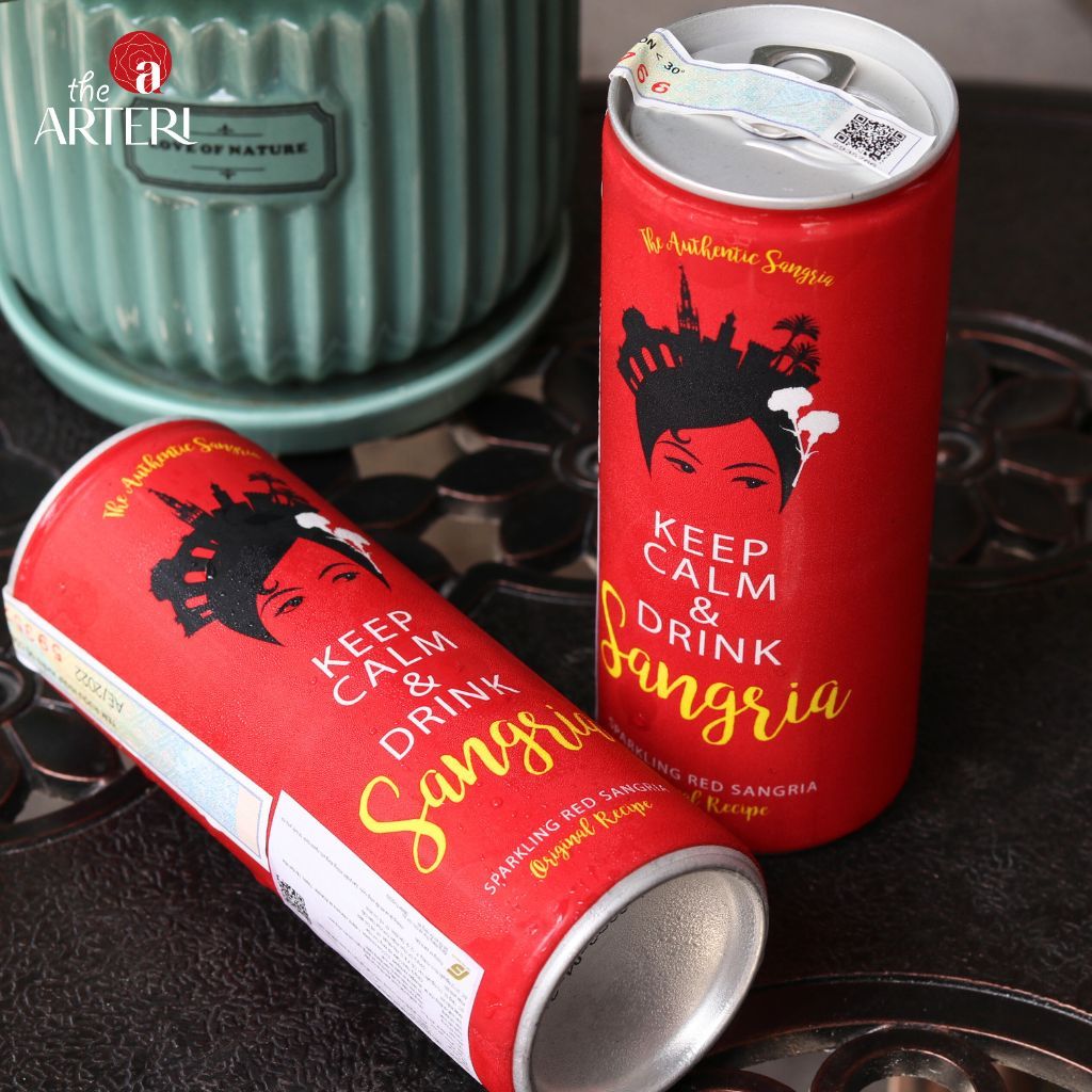 Rượu Vang Sủi Sparkling Sangria Red Lon 250ml Vang Tây Ban Nha Bodegas Verdúguez