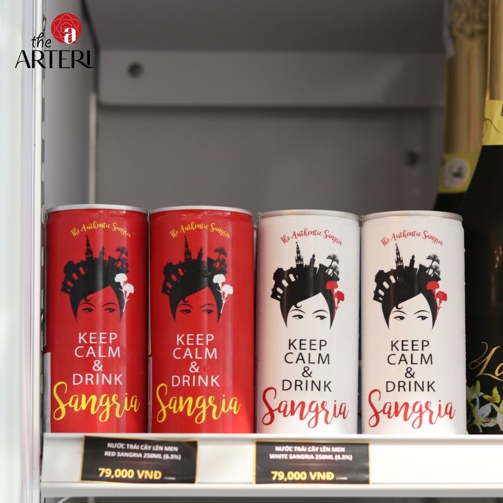 Rượu Vang Sủi Sparkling Sangria Red Lon 250ml Vang Tây Ban Nha Bodegas Verdúguez