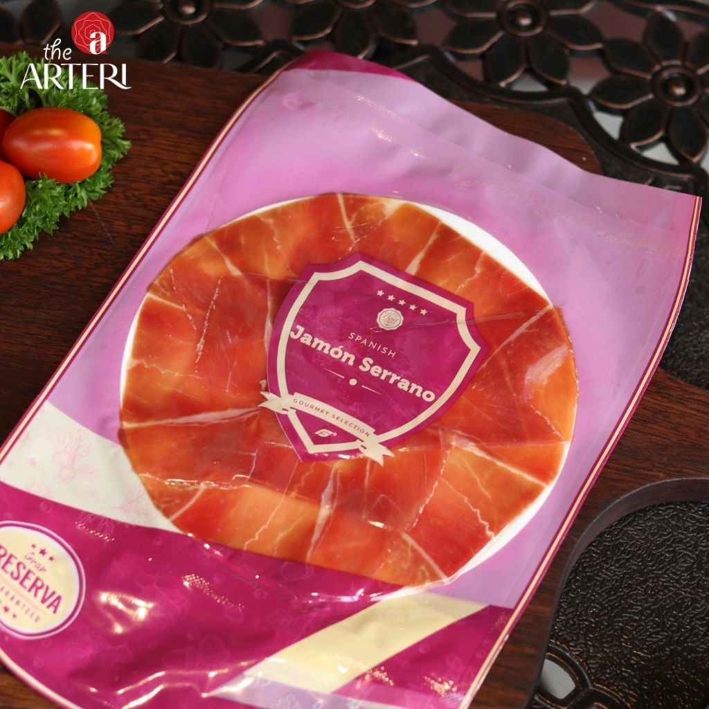 Đùi Sau Heo Trắng Muối Serrano 18 Tháng Gói Cắt Lát 30g