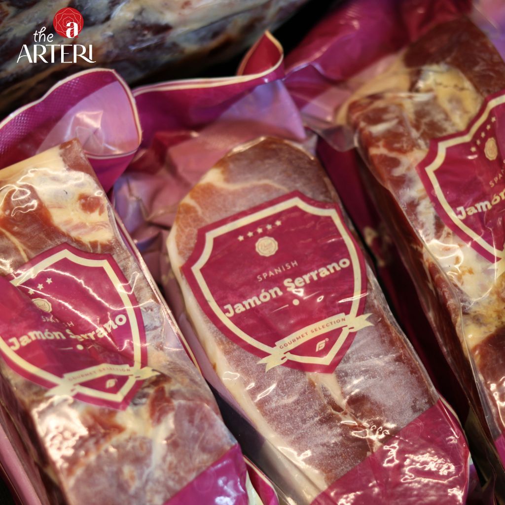 Hộp Quà 1kg Đùi Sau Heo Muối Serrano Gran Reserva Không Xương 18 Tháng Montesano