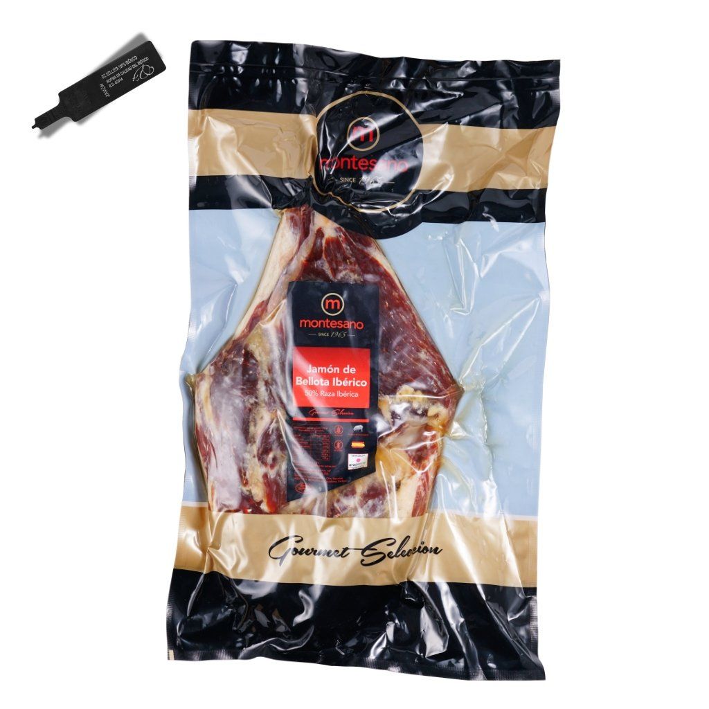 Đùi Sau Heo Muối Iberico Bellota 48 Tháng Thuần Chủng 100% Không Xương Nguyên Khối Montesano