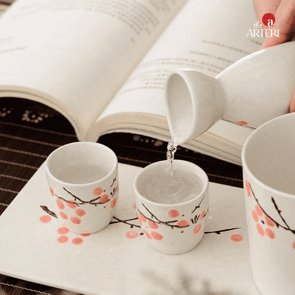 Bình Sứ Sake Kiểu Nhật