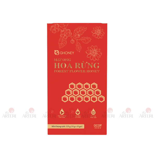 Mật Ong Hoa Rừng Honey GHONEY 225g  (15 gói x 15 g)