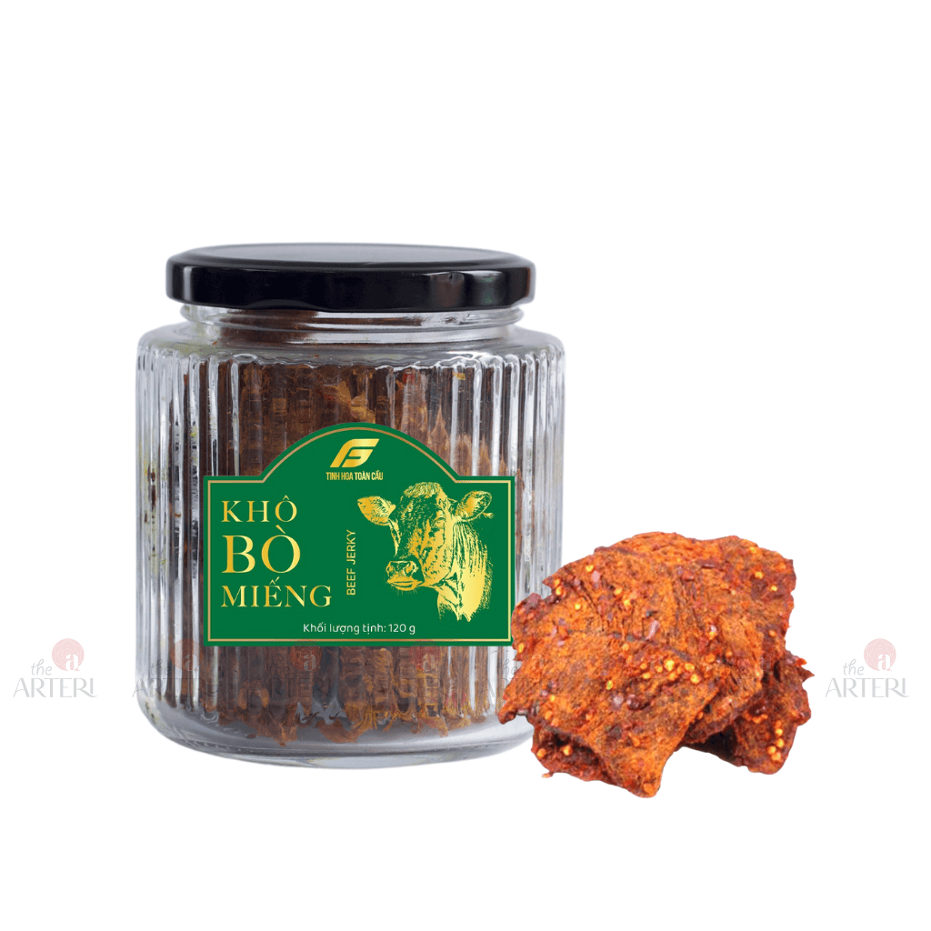 Khô Bò Miếng 120g Hũ Thủy Tinh