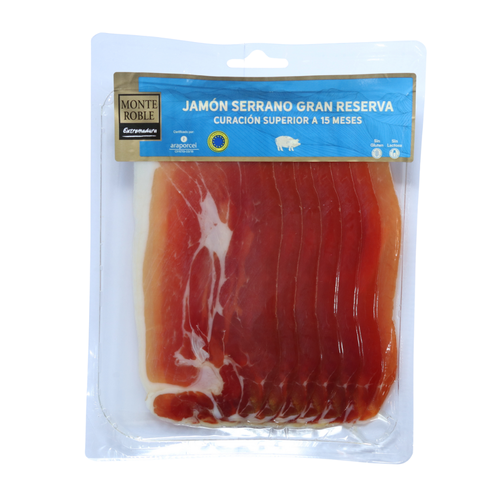 Đùi Sau Heo Trắng Muối Serrano 15 Tháng Gói Cắt Lát 120g