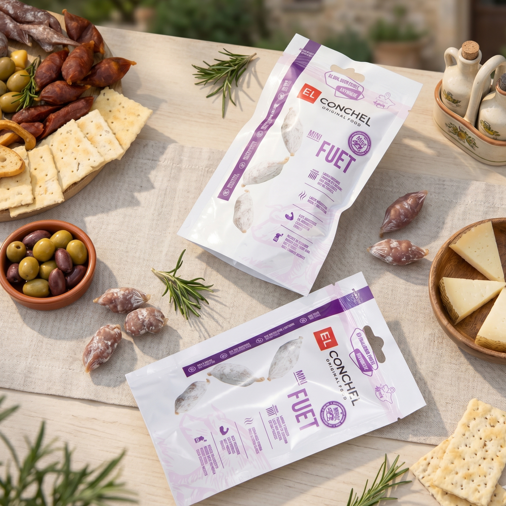 Xúc Xích Khô Mini Fuet El Conchel 55g Tây Ban Nha Cao Cấp