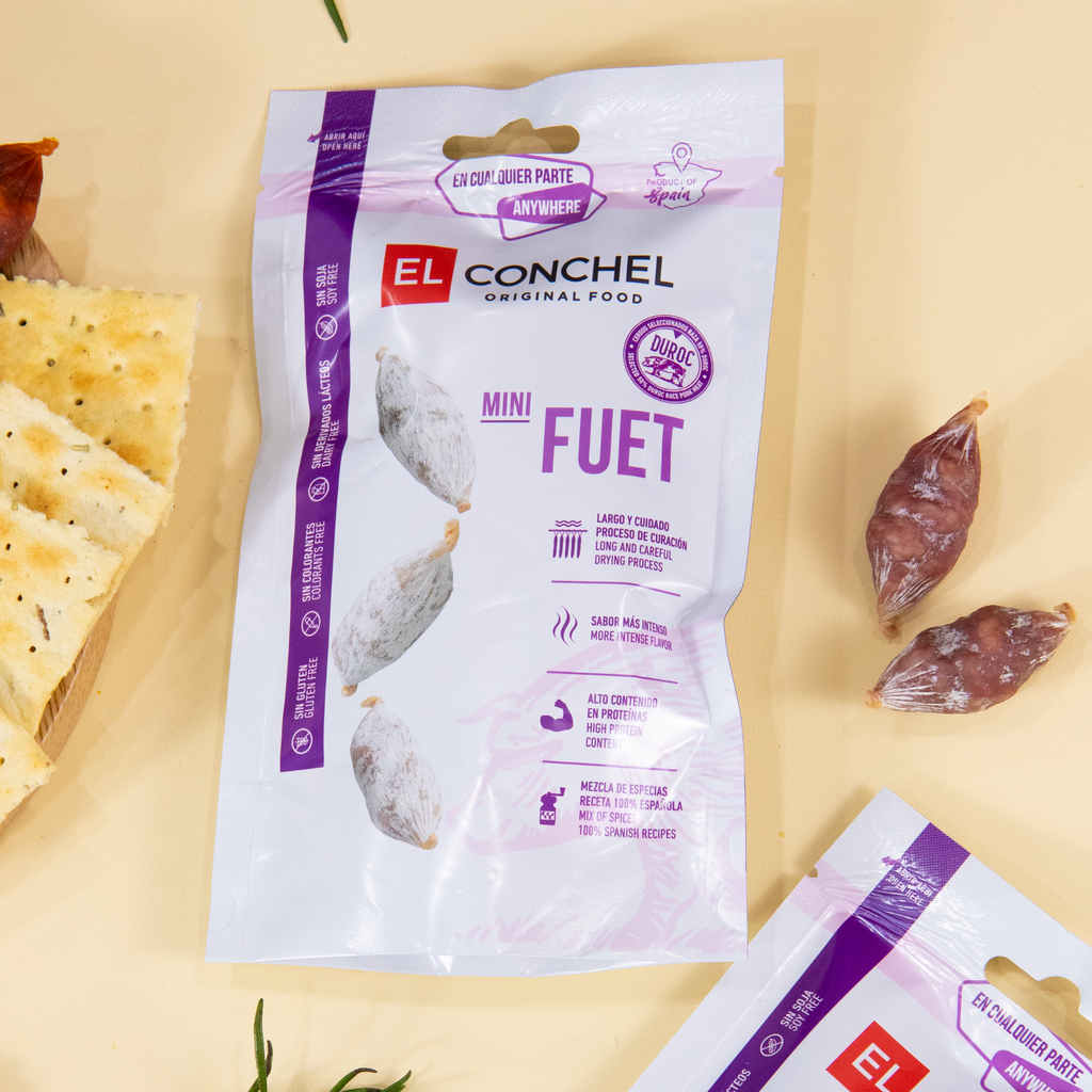 Xúc Xích Khô Mini Fuet El Conchel 55g Tây Ban Nha Cao Cấp