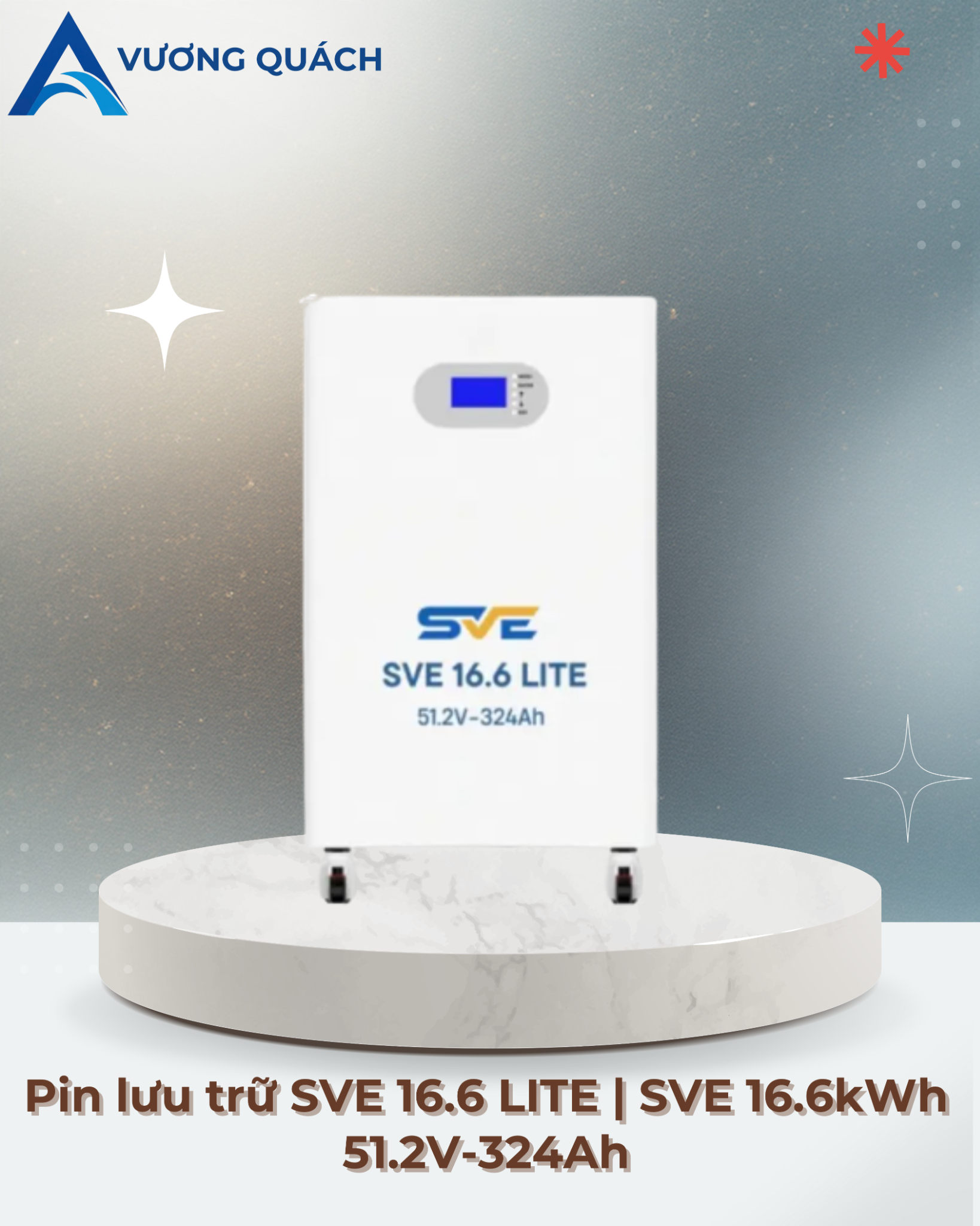 Pin lưu trữ SVE 16.6 LITE | SVE 16.6kWh 51.2V-324Ah